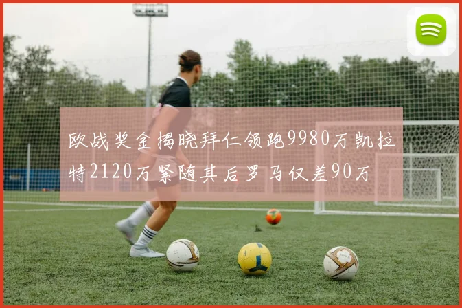 欧战奖金揭晓拜仁领跑9980万凯拉特2120万紧随其后罗马仅差90万